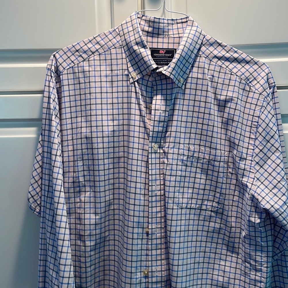 Button down tattersall vineyard vines shirt